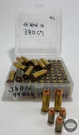 81 Rounds .380 Auto Reloads & 12 Rounds 44 Rem Mag Reloads
