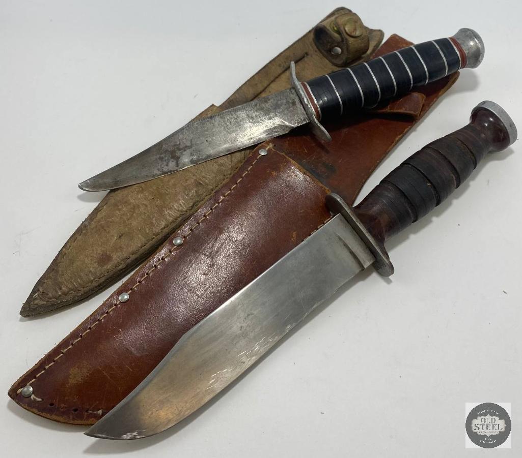 Two Fixed Blade Knives w/ Sheaths