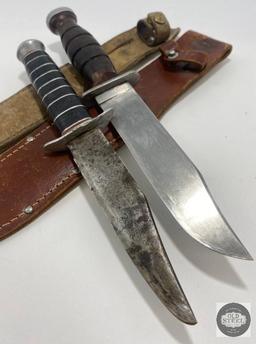 Two Fixed Blade Knives w/ Sheaths