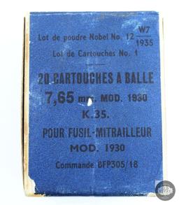 Box of 7.65mm Model 1930 Ammunition