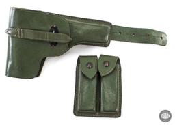 Argentine Ballester 1911/Hi Power Belt and Holster with Dual Magazine Pouch