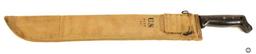 Collins & Co. Model 1939 WW2 Machete - with US Boyt Canvas Scabbard Tan