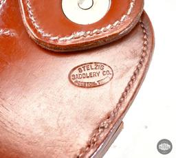 Leather Stelzig Brand Gun Belt Holster and Pouches