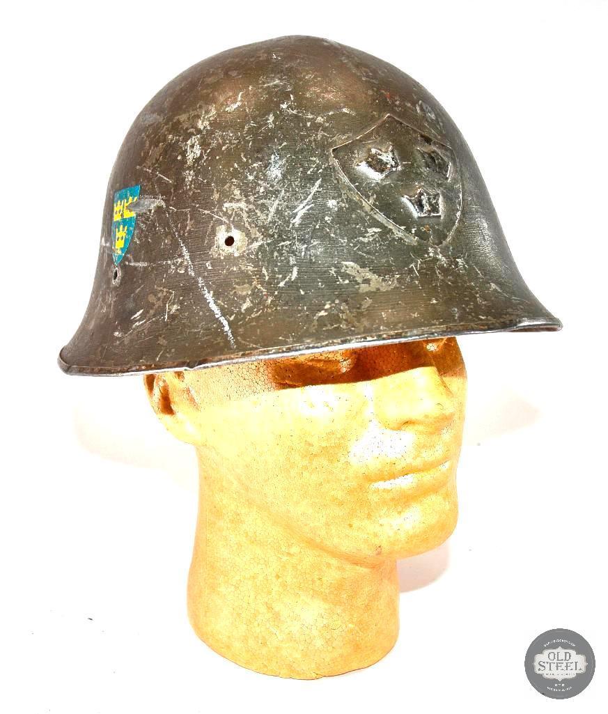 WWII Swedish M21(18) High Top Helmet