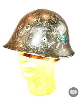 WWII Swedish M21(18) High Top Helmet