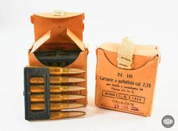 30 Rounds 7.35x51mm Carcano Ammunition - Mfg 1939