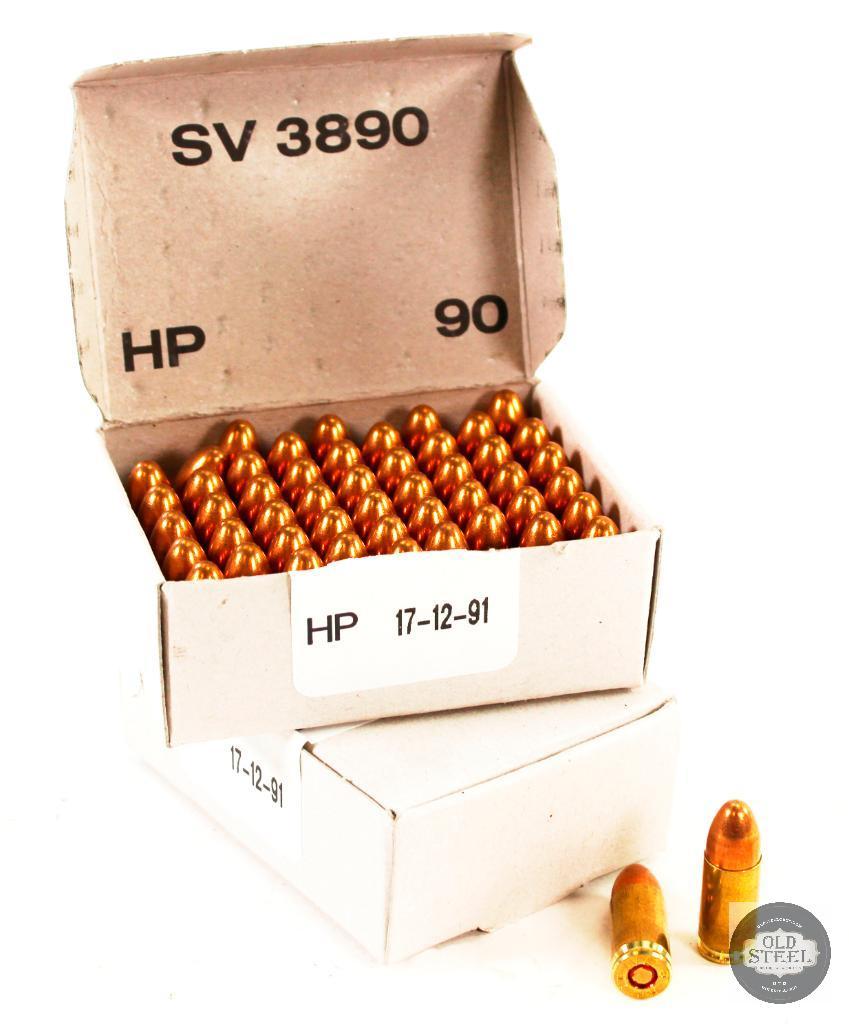 100 Rounds 9mm Luger L7A1 High Pressure Ammunition