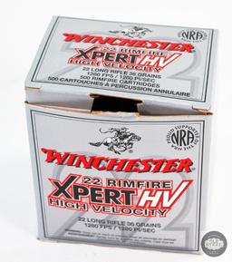 Opened 500rd Box Winchester .22LR 36gr HP Ammunition