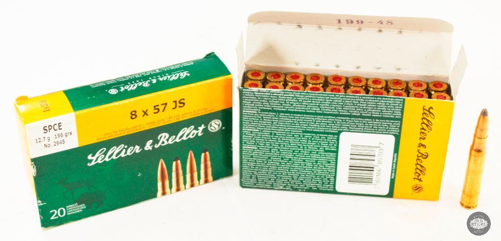 40 Rounds Sellier & Bellot 8x57 JS 196gr Soft Point Cutting Edge Ammunition