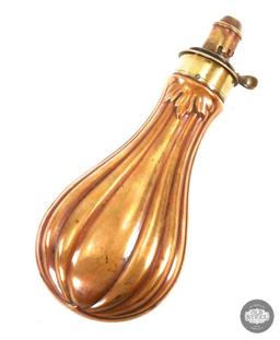 Antique W. Bartram Nimrod Powder Flask with Adjustable Throw