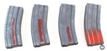 4 OKay Industries AR15 Magazines - Green Follower - Aluminum