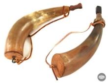 Antique Powder Horns - Two