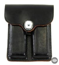 Black Leather 1911 Double Magazine Pouch