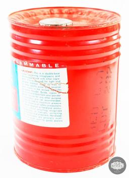 Vintage 8lb. Red Dot Powder Can from Hercules Powder Company - Red - Empty