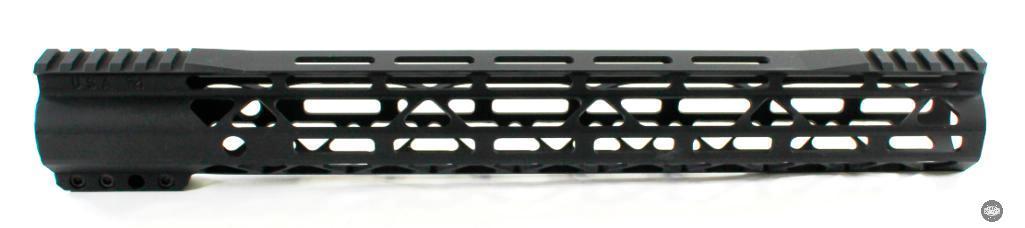 Guntec USA 15? AIR-LOK Series M-Lok Compression Free Floating Handguard w/ Monolithic Top Rail Ge...