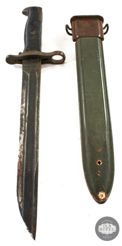 WWII US M1 Garand (1905) Bayonet and Scabbard