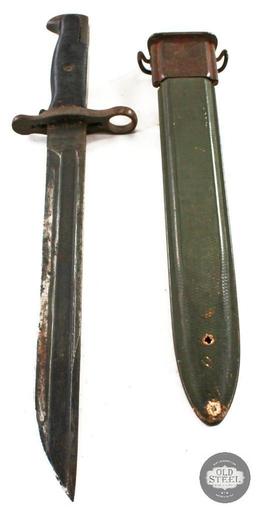 WWII US M1 Garand (1905) Bayonet and Scabbard