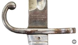 Argentine Mauser M1891 Bayonet with Unground Crest and Aluminum Grips