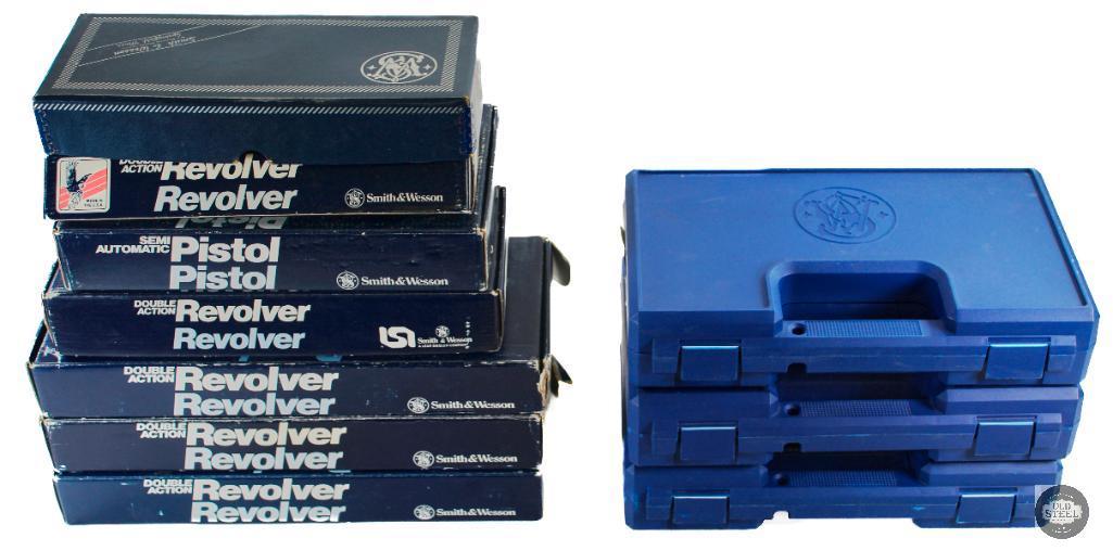Lot of 10 S&W Revolver Boxes and Cases