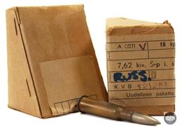 2 Boxes Finnish 7.62x54R FMJ Ammunition 30 Rounds