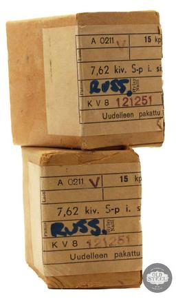 2 Boxes Finnish 7.62x54R FMJ Ammunition 30 Rounds