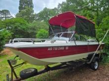 1978 Crestliner Musky Boat with Evinrude 55 Motor and Trailer