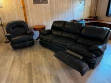 Blue Reclining Couch with Matching Recliner (Pickup in Bauxite)