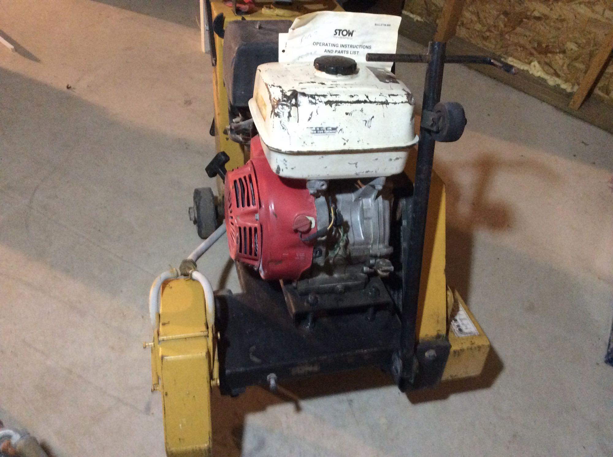 Stow concrete saw with Honda engine and 14 inch blade