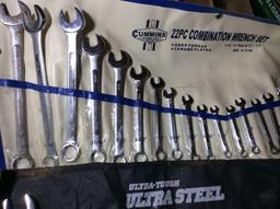 Two complete sets wrenches metric and standard