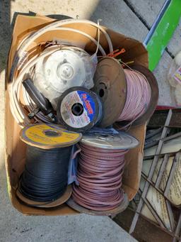 Wire, caulking gun, paints