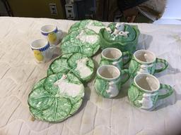 Easter themed plate and mug set