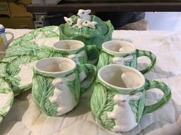 Easter themed plate and mug set