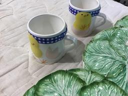Easter themed plate and mug set