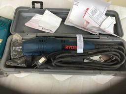 Makita variable speed drill and Ryobi sander