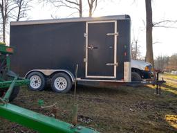 2009 Black Carry-On Cargo Enclosed Trailer 7X14