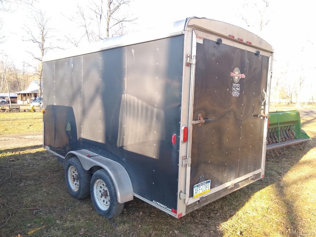 2009 Black Carry-On Cargo Enclosed Trailer 7X14