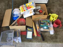 Painting supplies, rollers, edgers, speed painter, buckets, brushes drop cloths and more