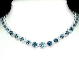 Natural London Blue Topaz 135 Carats Necklace