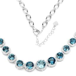 Natural London Blue Topaz 135 Carats Necklace