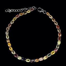 Natural Fancy Color Sapphire Bracelet