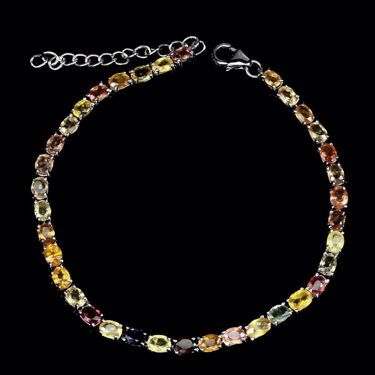 Natural Fancy Color Sapphire Bracelet