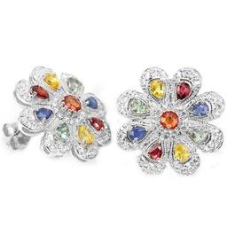 Natural Fancy Color Sapphire 41 Carats Earrings