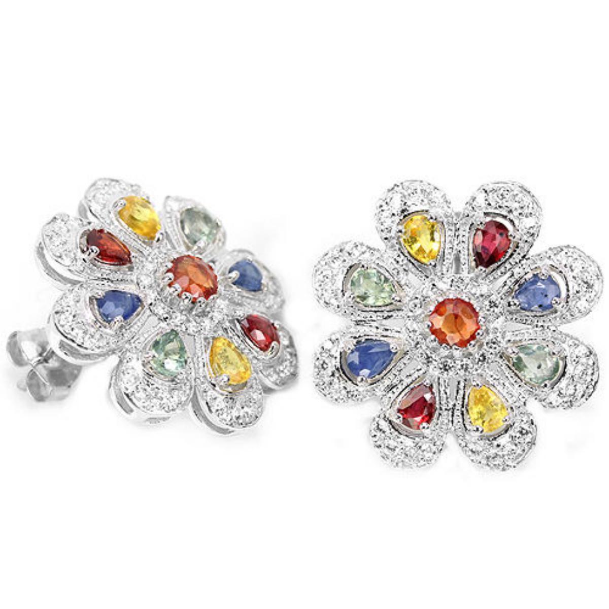 Natural Fancy Color Sapphire 41 Carats Earrings