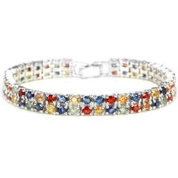 Natural MULTI COLOR  SAPPHIRE 146 Cts Bracelet