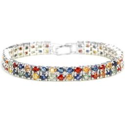 Natural MULTI COLOR  SAPPHIRE 146 Cts Bracelet