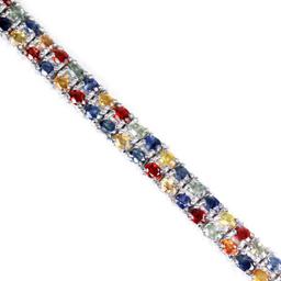 Natural MULTI COLOR  SAPPHIRE 146 Cts Bracelet