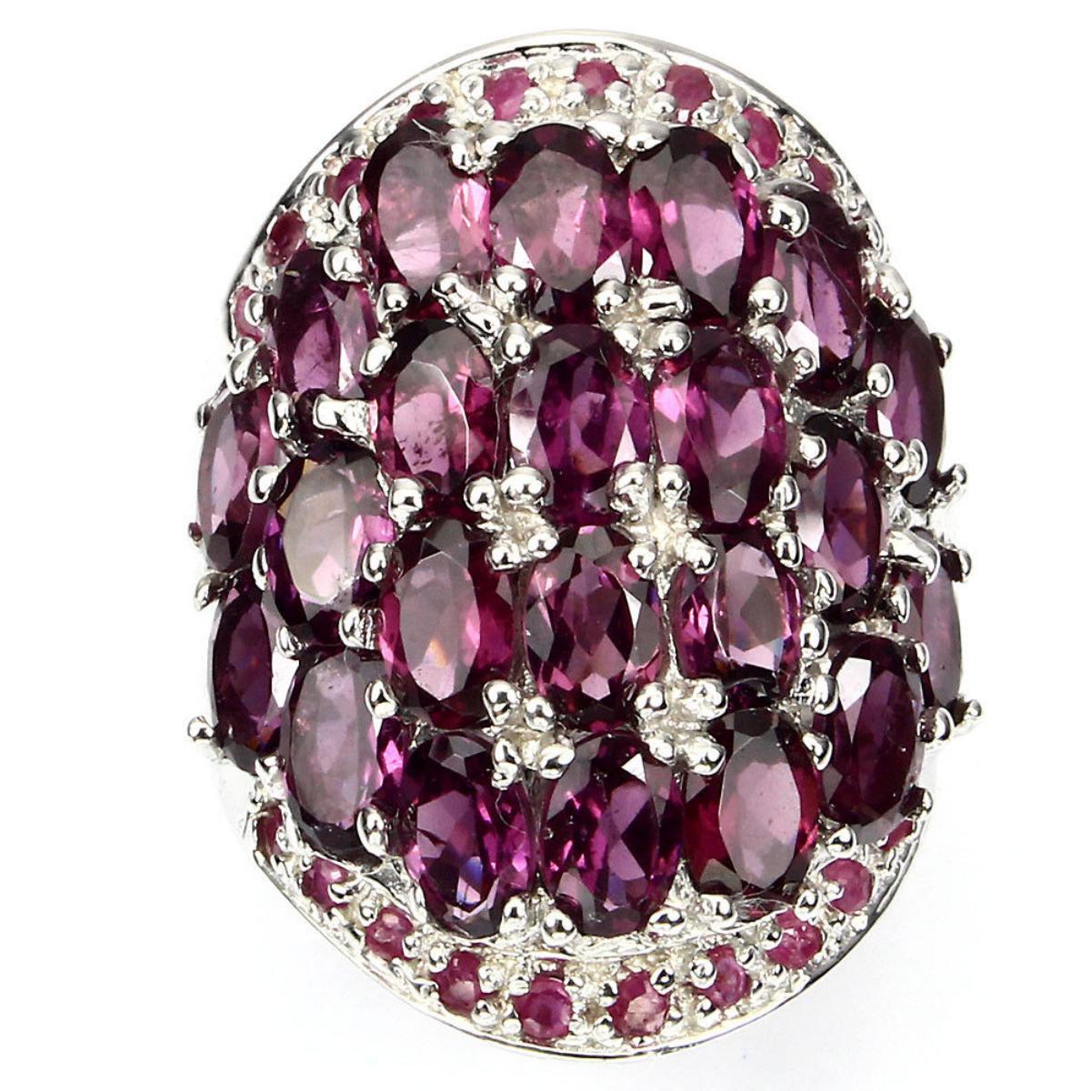Natural Pink Raspberry Rhodolite Garnet Ruby Ring