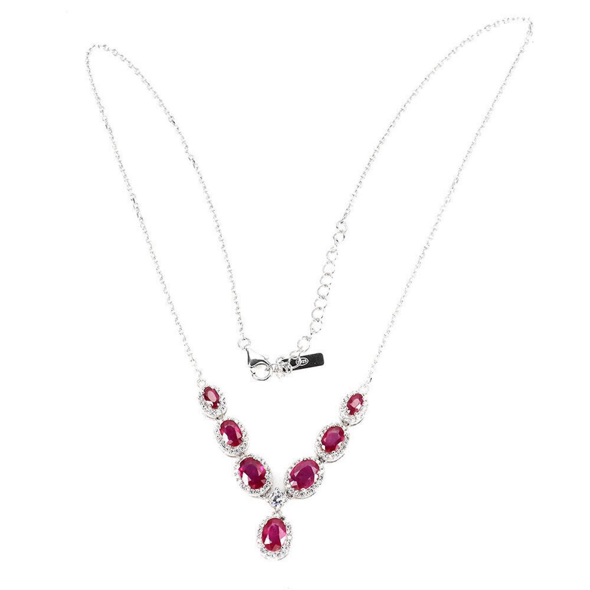 Natural  Red Ruby Necklace