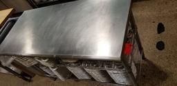 SS prep table with 2 lower shelves