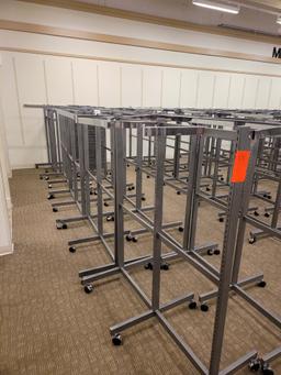 Chrome 6 Way Multiuse Racks On Wheels